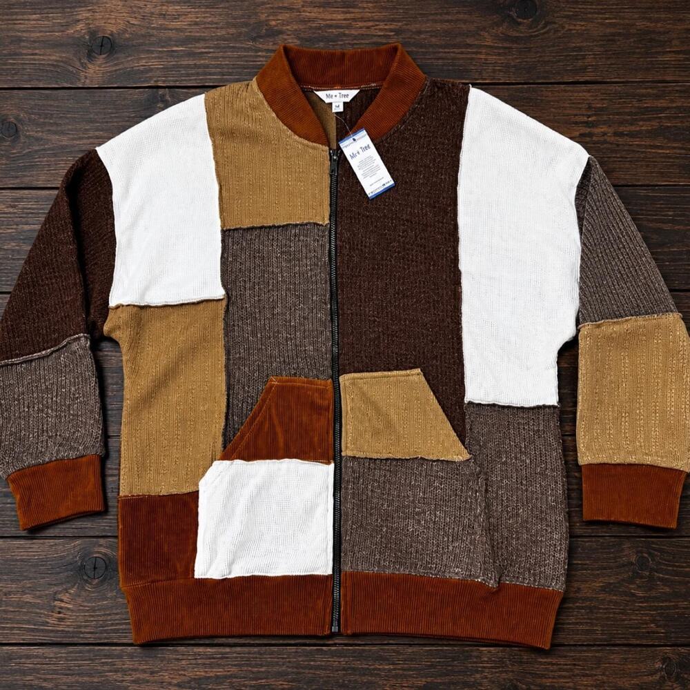 Yak yeti patchwork zip up